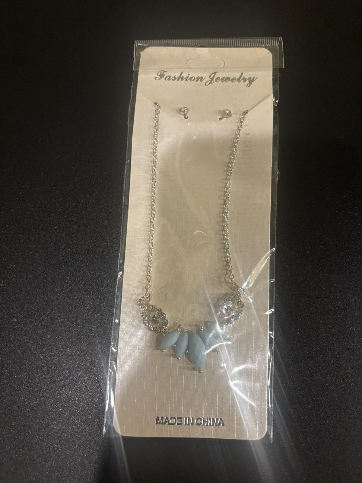 Other Light blue earring & necklace0553 Size ONE SIZE - 1 Thumbnail