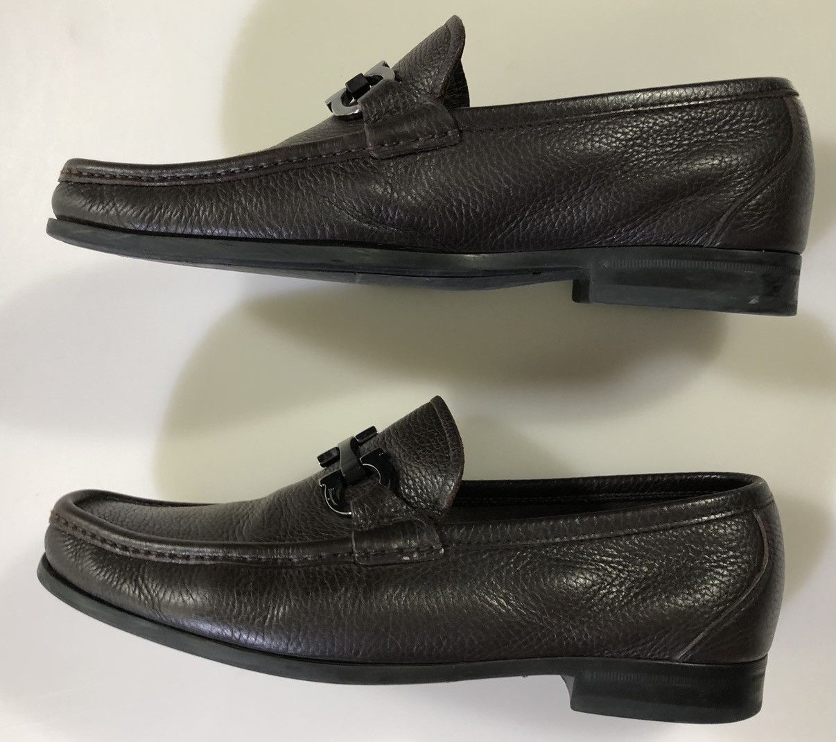 Salvatore Ferragamo Salvatore Ferragamo 🇮🇹 Dk Brown Leather Gancini Bit Loafers 8 Size US 7.5 / EU 40-41 - 11 Thumbnail