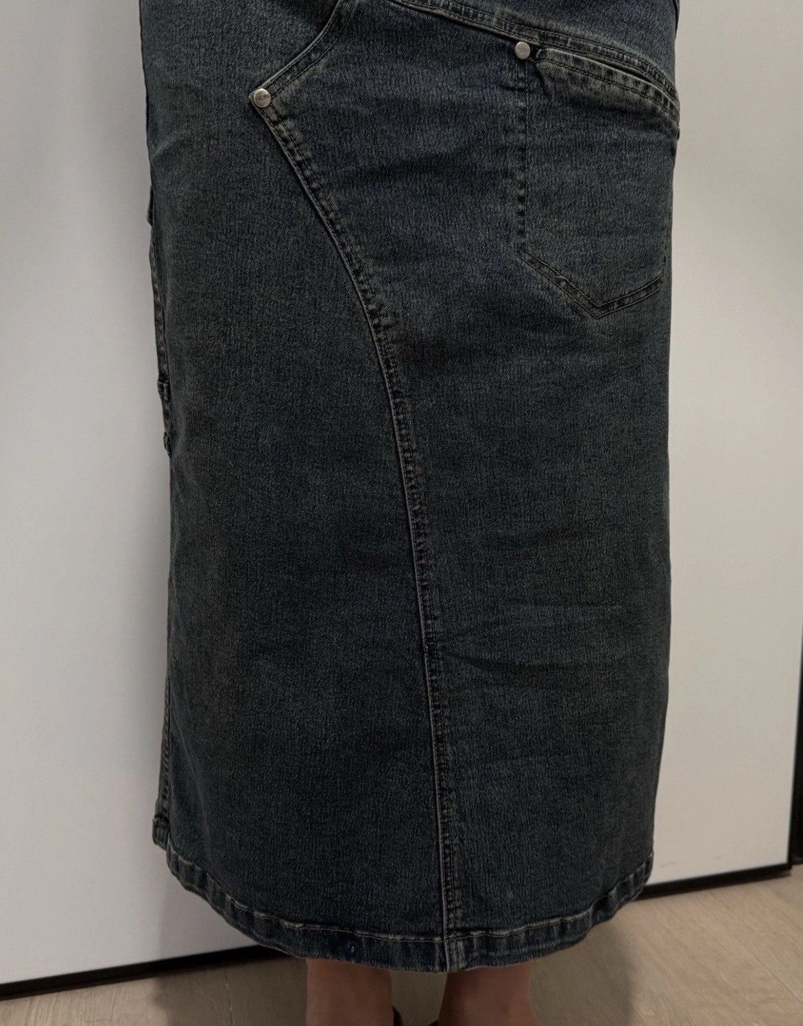 Vintage Tulip Jeans vintage avant garde Denim y2k midi skirt Size S Size 27" / US 4 / IT 40 - 5 Thumbnail