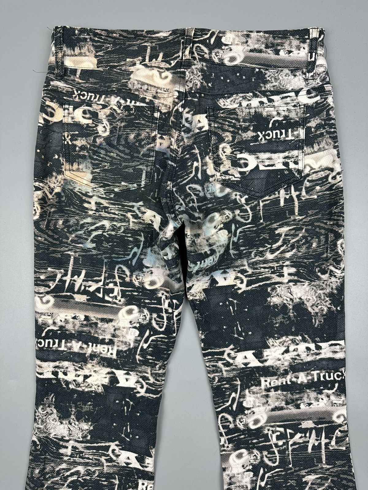 If Six Was Nine × Le Grande Bleu (L.G.B.) 🔥Sick🔥Vintage Batsu Full Printed Flared Pants Size US 32 / EU 48 - 6 Thumbnail