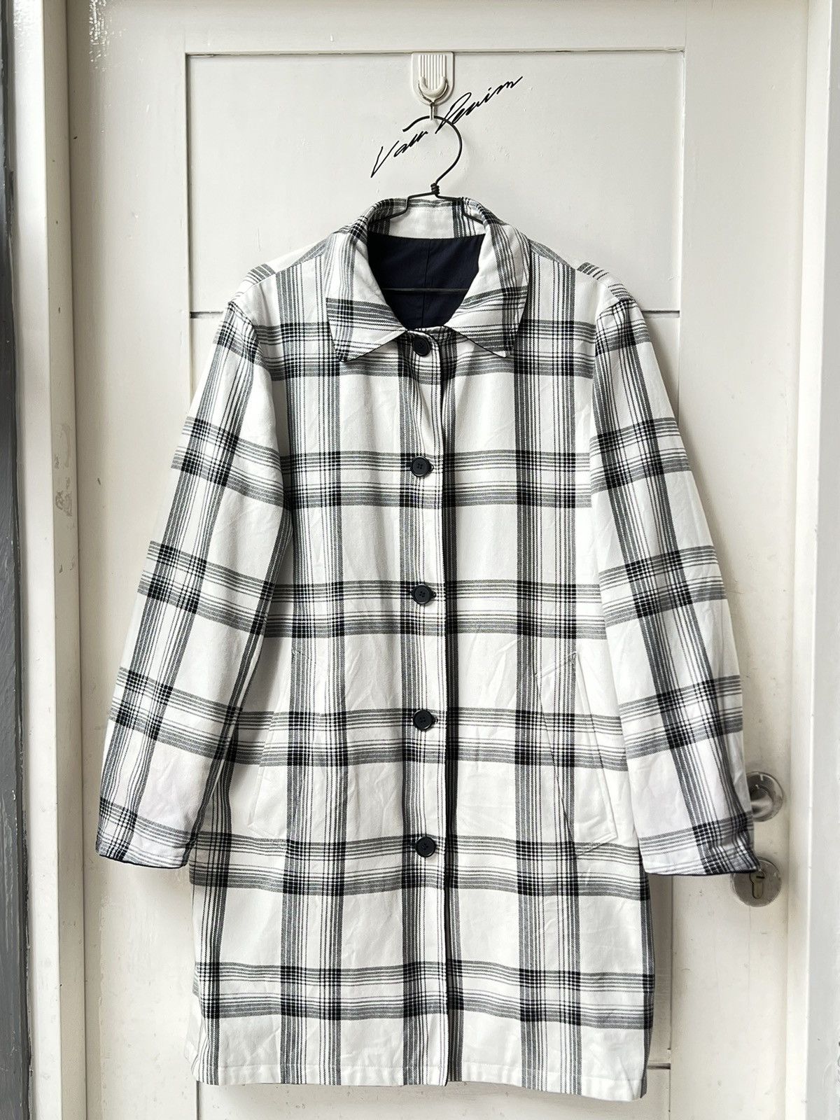 Sandro SANDRO Paris Navy Reversible Coat Jacket Size US M / EU 48-50 / 2 - 6 Thumbnail