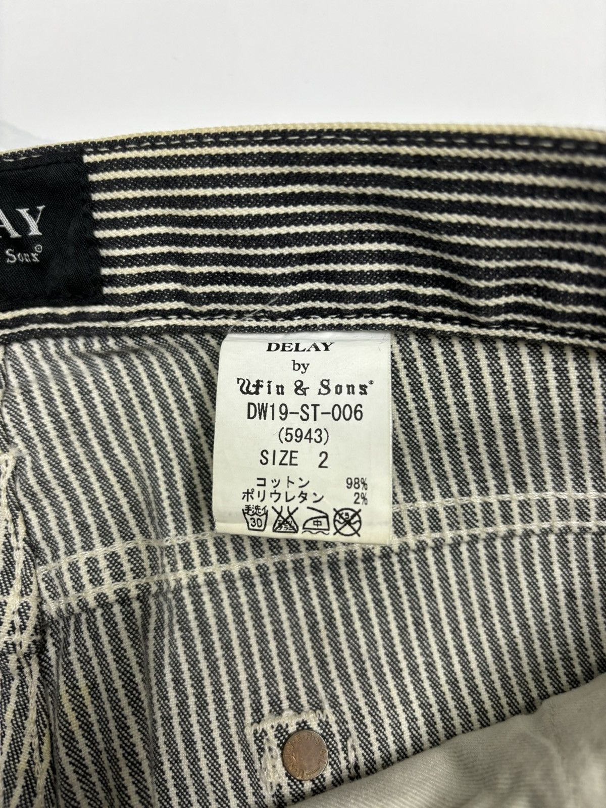 If Six Was Nine MADE IN JAPAN DELAY BY UFIN & SONS STRIPED PANTS STAIN Size US 32 / EU 48 - 9 Thumbnail