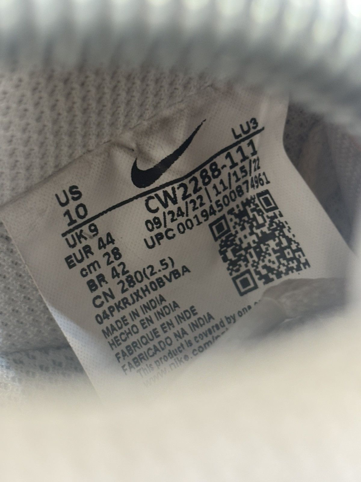 Nike Nike air force 1 low triple white Size US 10 / EU 43 - 6 Thumbnail