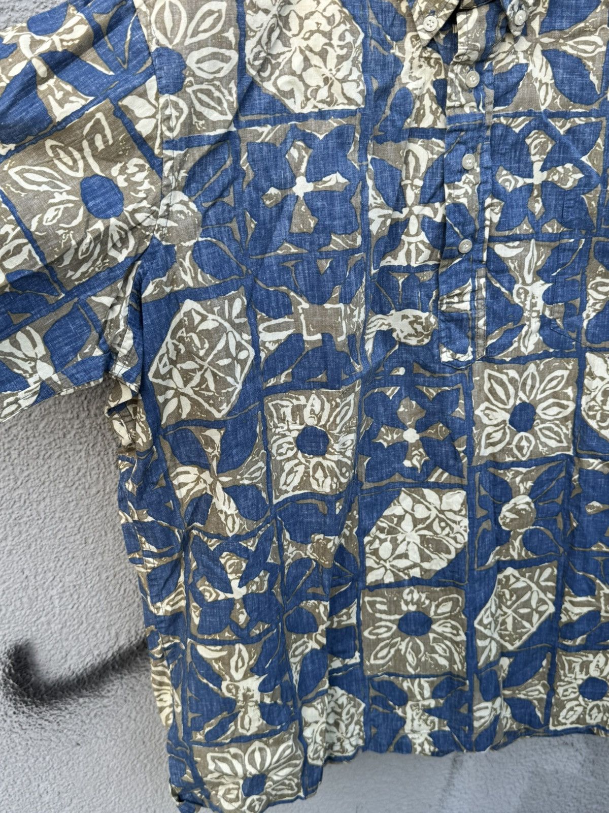 Reyn Spooner × Vintage RARE Reyn Spooner 1/4 Shirt XL Alfred Shaheen Pareau Aloha Size US XL / EU 56 / 4 - 7 Thumbnail