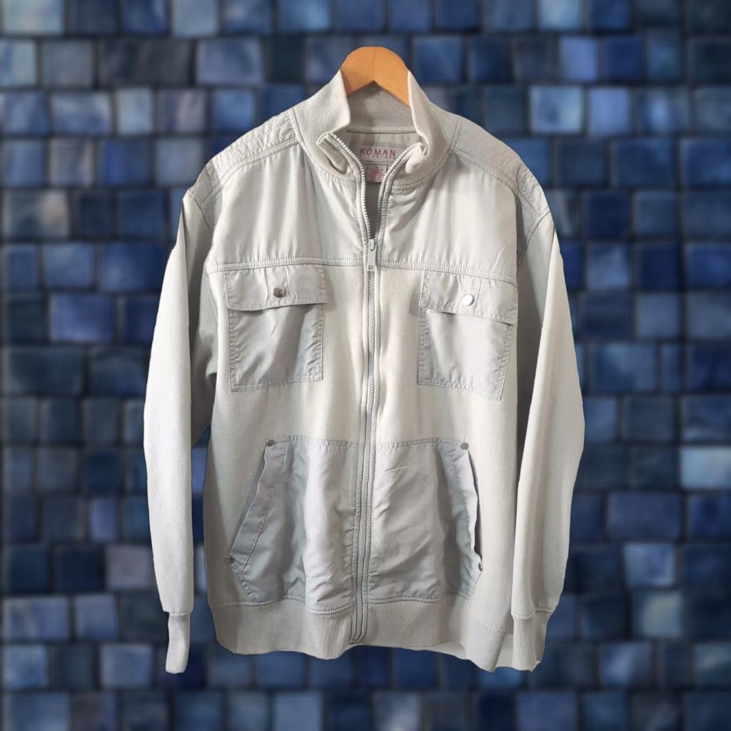 Vintage VINTAGE Koman Fleece Jacket Mens M Casual Gray Size US M / EU 48-50 / 2 - 1 Thumbnail