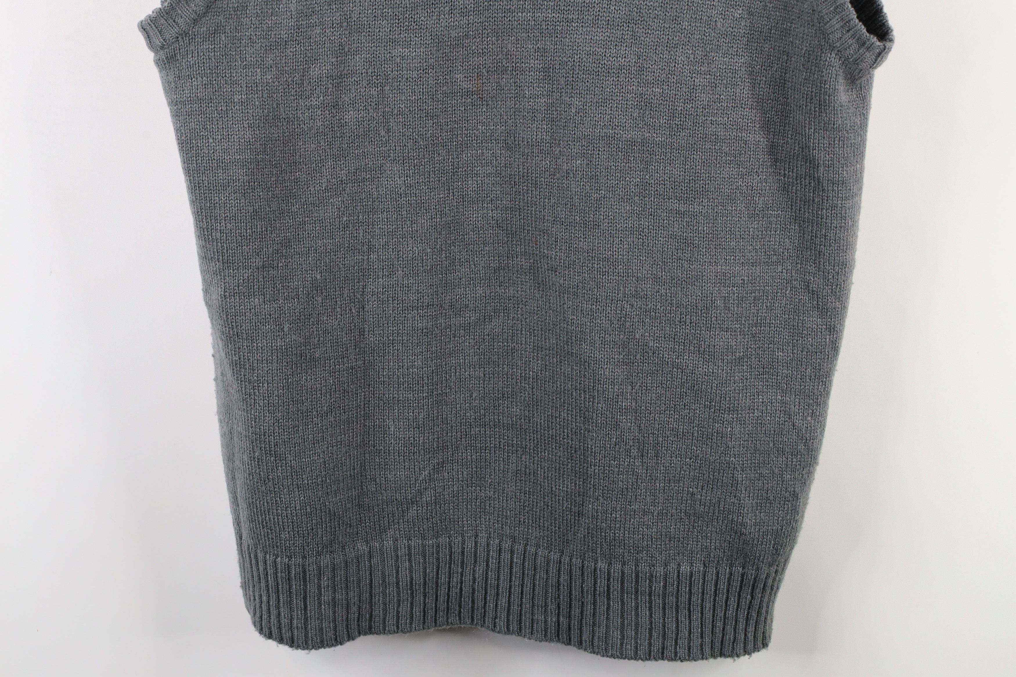 Vintage Vintage 70s Streetwear Knit V-Neck Sweater Vest Gray Acrylic Size US XL / EU 56 / 4 - 3 Thumbnail