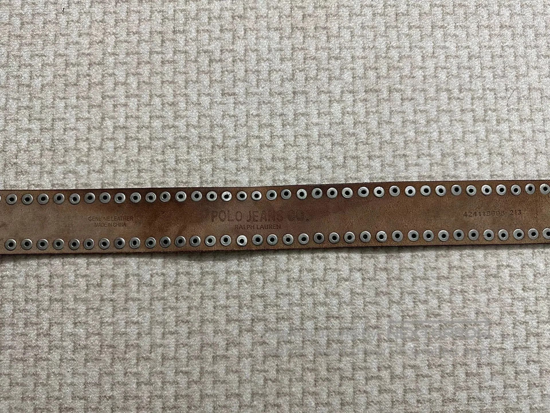 Polo Ralph Lauren Ralph Lauren Carved Rivet Leather Belt. Size ONE SIZE - 6 Thumbnail