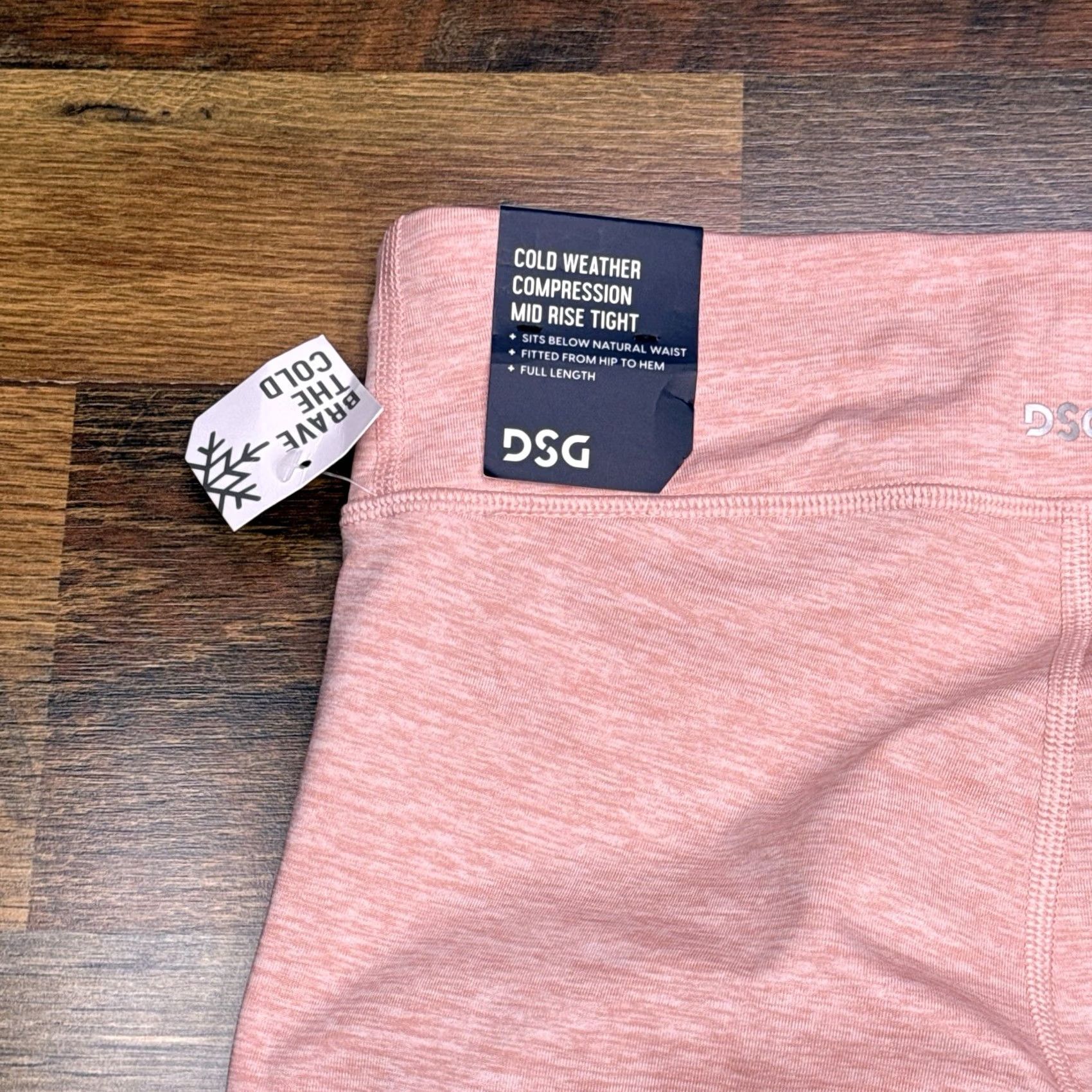 Vintage DSG Legging Womens Large 14 Pink Mid Rise Compression Legging Winter Microfiber Polyester Spandex Athleisure Womens Size 36" / US 14 / IT 50 - 7 Thumbnail