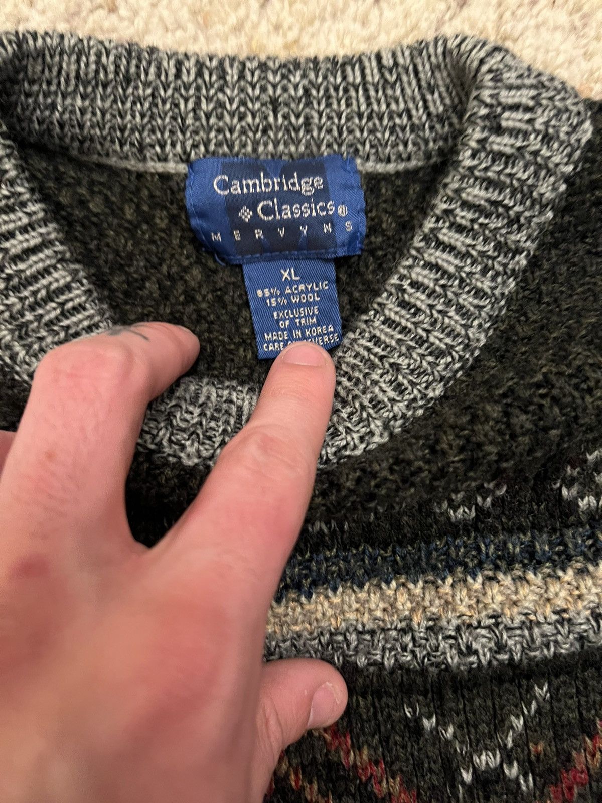 Vintage Vintage Cambridge Classics Korean Knit chunky sweater Size US L / EU 52-54 / 3 - 2 Thumbnail