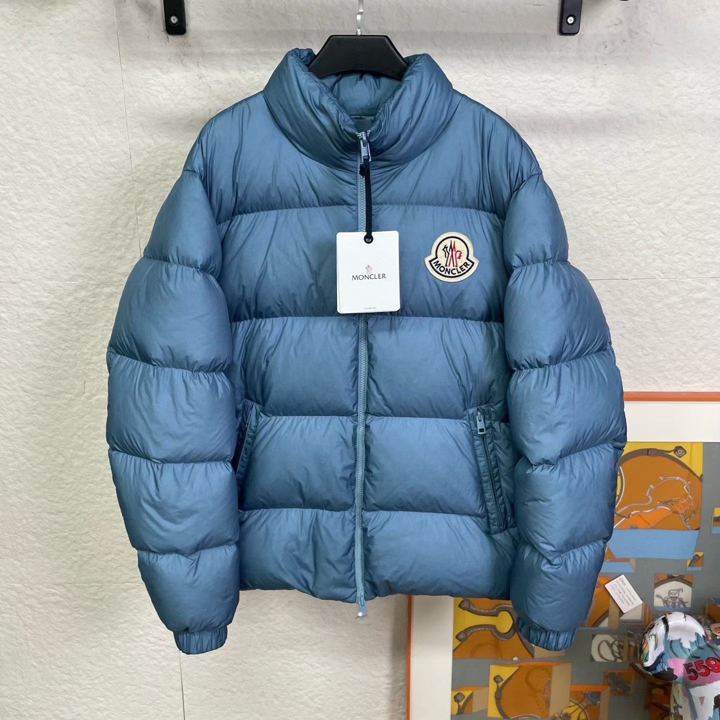 Moncler Moncler New Chest Large Logo Down Jacket Size L / US 10 / IT 46 - 1 Thumbnail