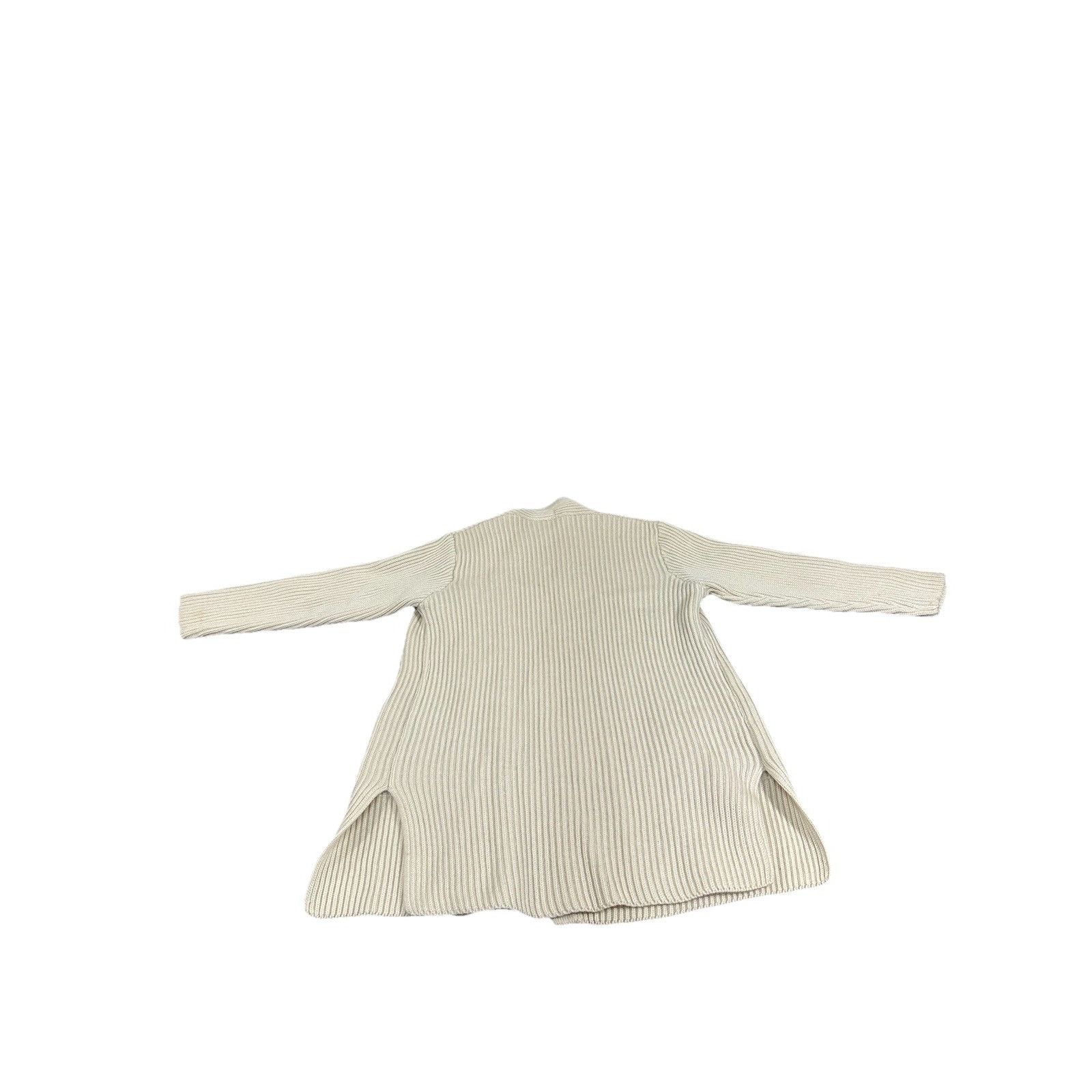 Other Vintage Women’s Beige Ribbed Knit Long Sleeve Cardigan Duste Size XS / US 0-2 / IT 36-38 - 8 Thumbnail