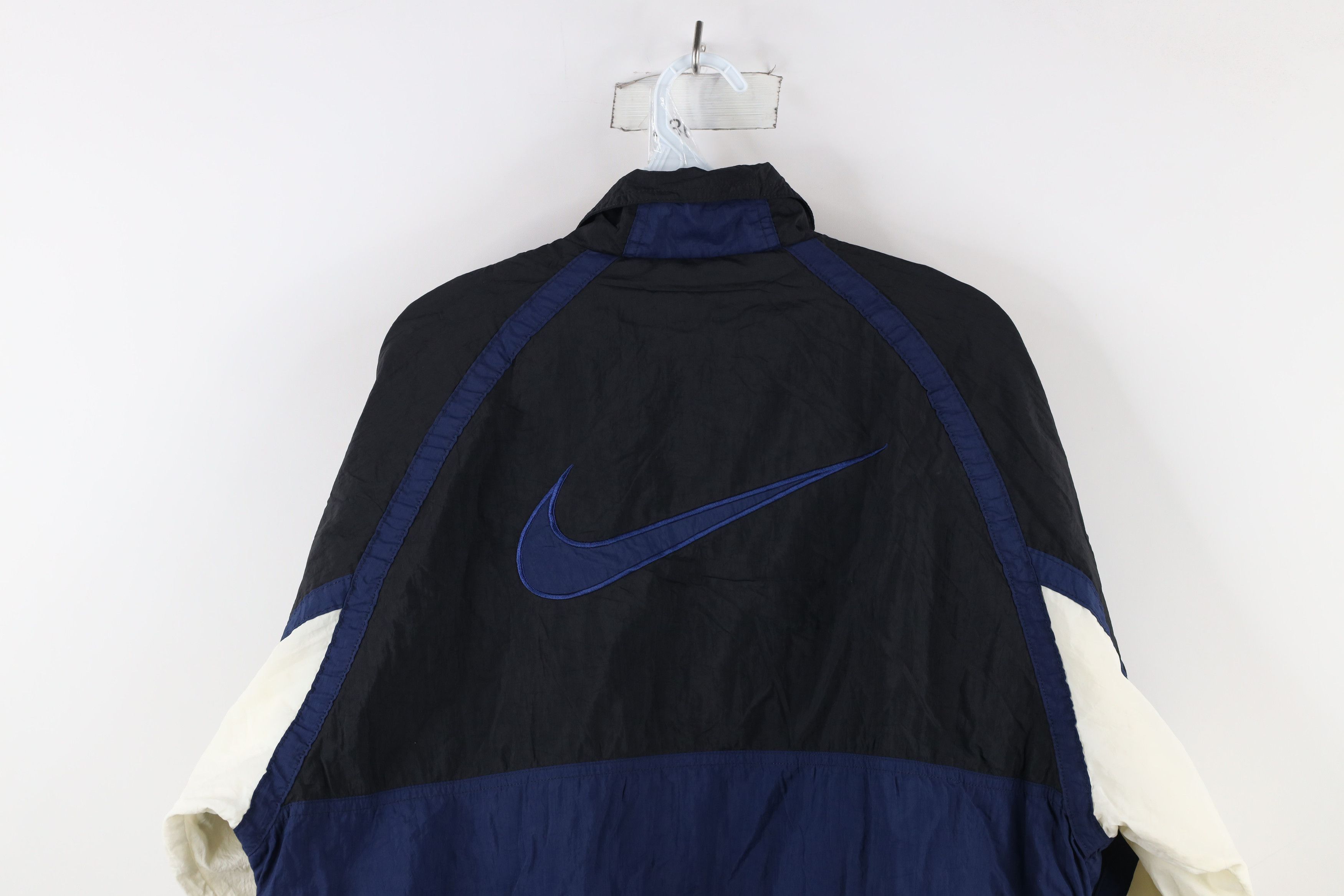 Nike × Vintage Vintage 90s Nike Mini Swoosh Lined Windbreaker Jacket Size US M / EU 48-50 / 2 - 13 Thumbnail