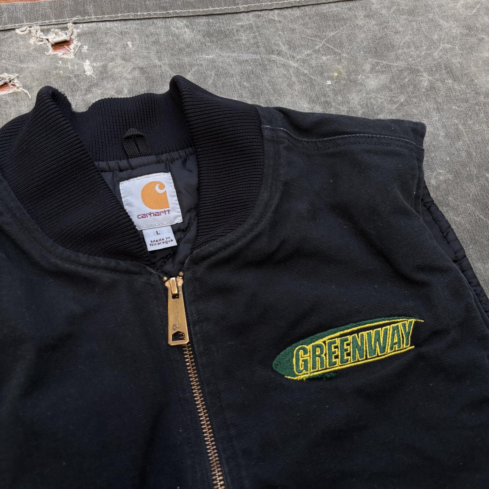 Carhartt Vintage 90s Y2K Black Carhartt Workwear Grunge Canvas Vest Size US L / EU 52-54 / 3 - 2 Thumbnail
