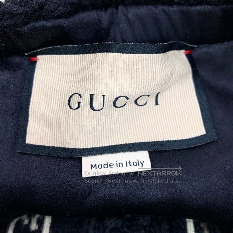 Gucci gucci Black logo jacquard full-print wool V-neck single-br Size XS / US 0-2 / IT 36-38 - 5 Thumbnail