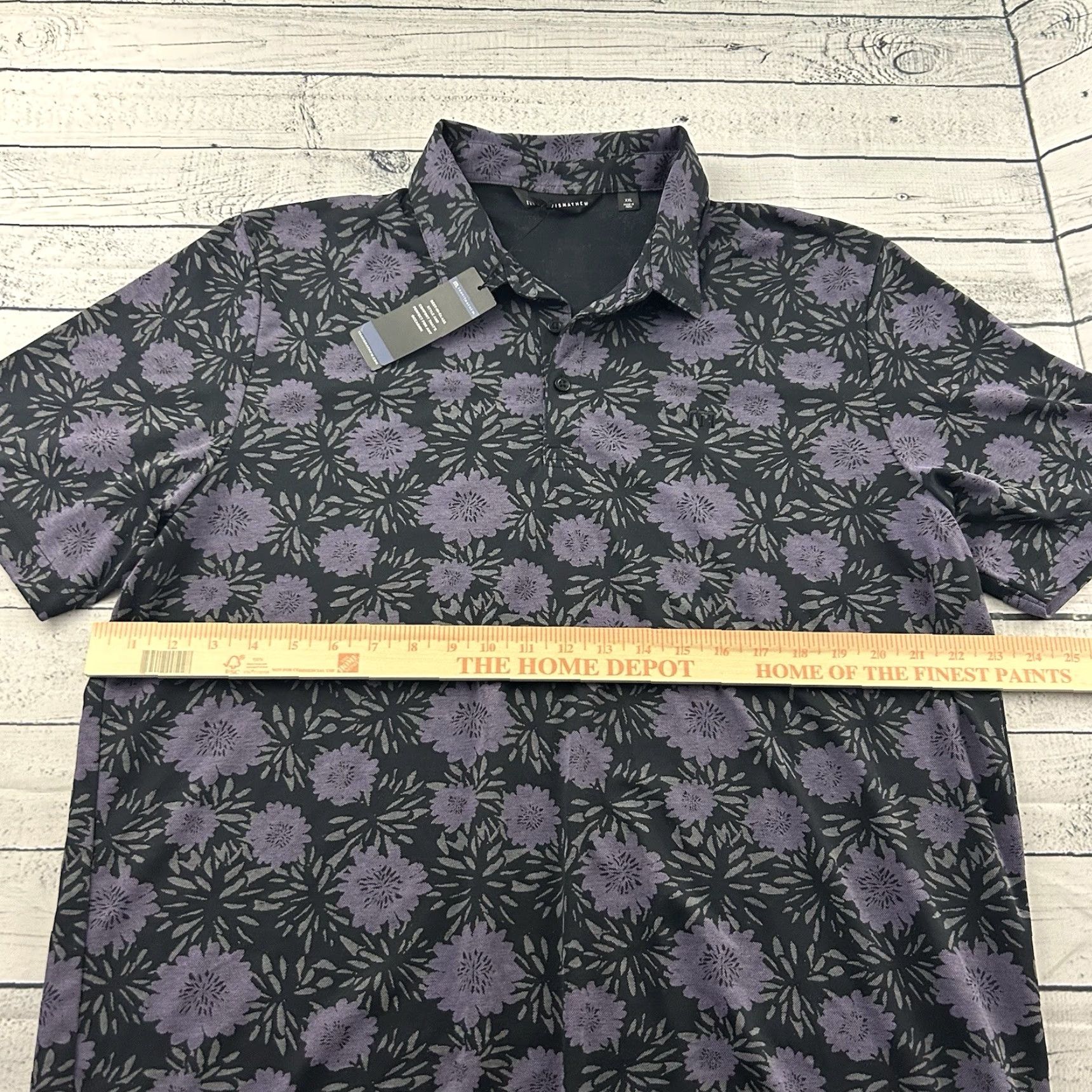 TravisMathew Travis Mathew Shirt Button-Up Short Sleeve Hawaiian Floral Polo Men 2XL Black Size US XXL / EU 58 / 5 - 5 Thumbnail