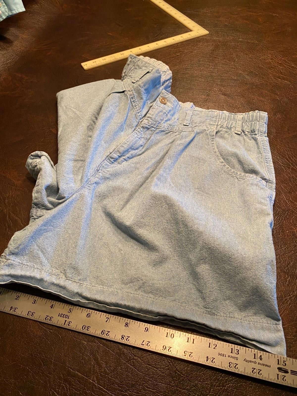 Dockers 90s Dockers Denim Mom Shorts Sz 12 Pleated Y2K High Rise B15 Size 34" / US 12 / IT 48 - 11 Thumbnail