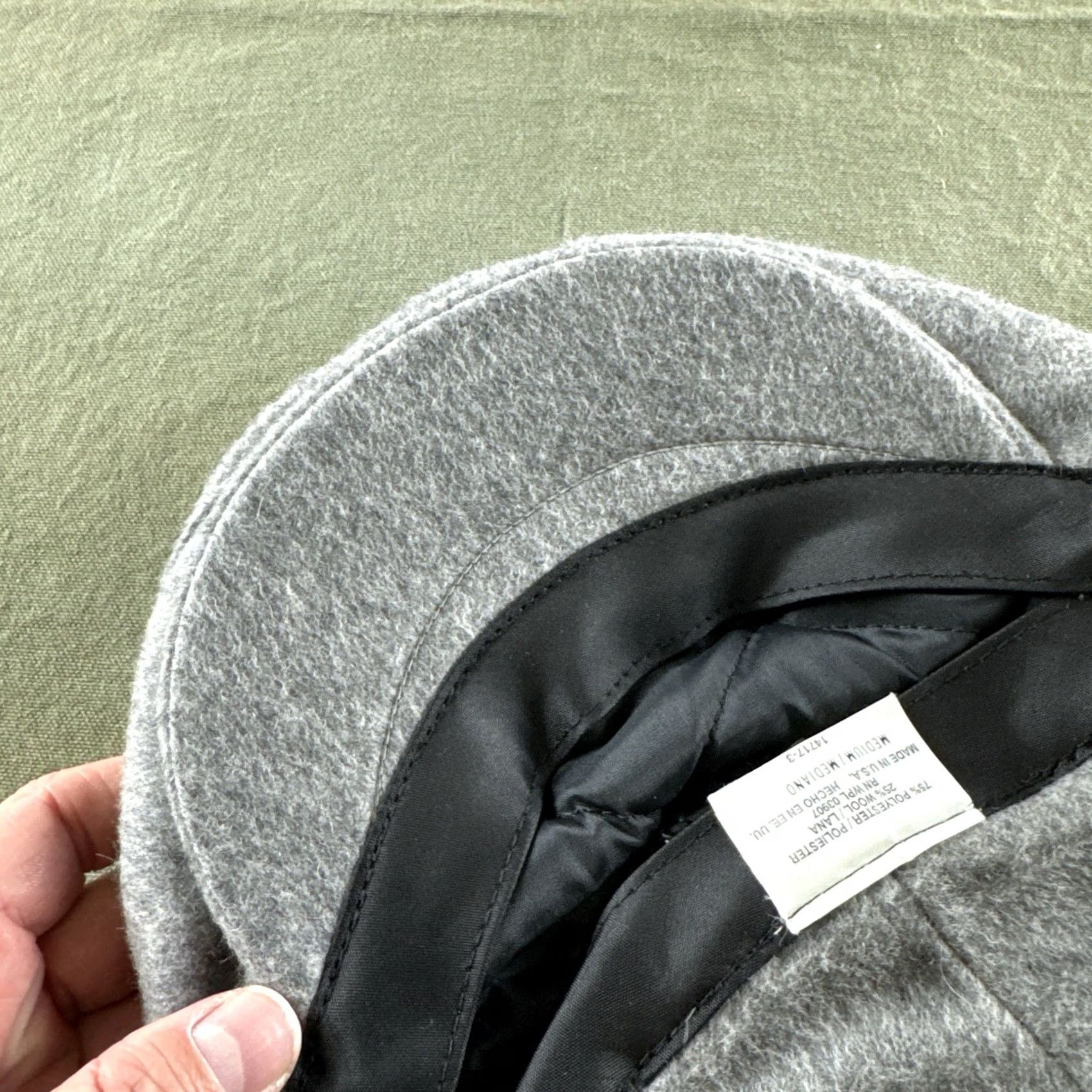 JCPenney VINTAGE USA Union Made Wool Blend Flat Cap Gray Ivy Driving Size M NWT Size ONE SIZE - 5 Thumbnail