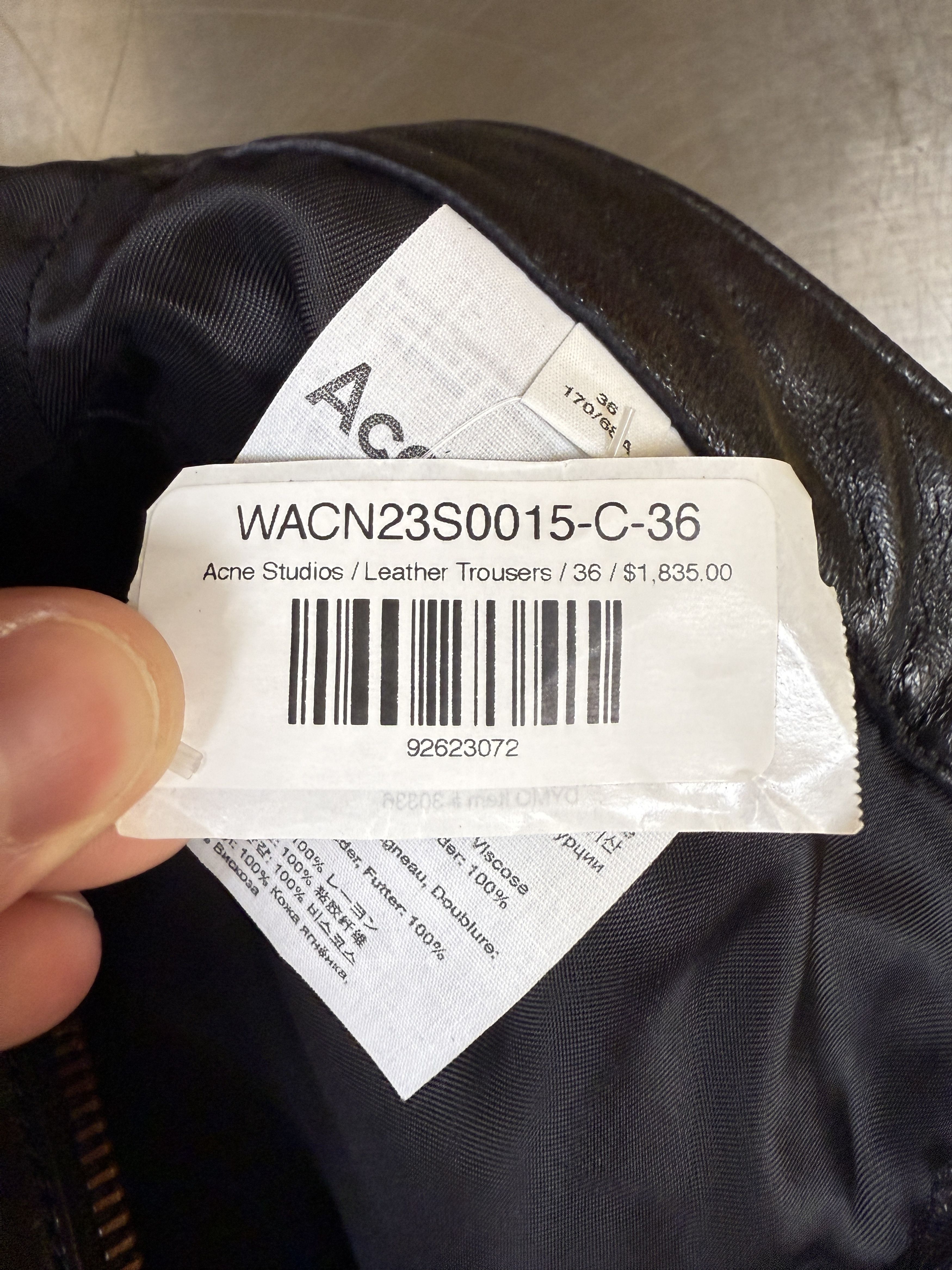 Acne Studios $1835 Acne Studios Paneled Leather Pants Size 27" / US 4 / IT 40 - 12 Thumbnail