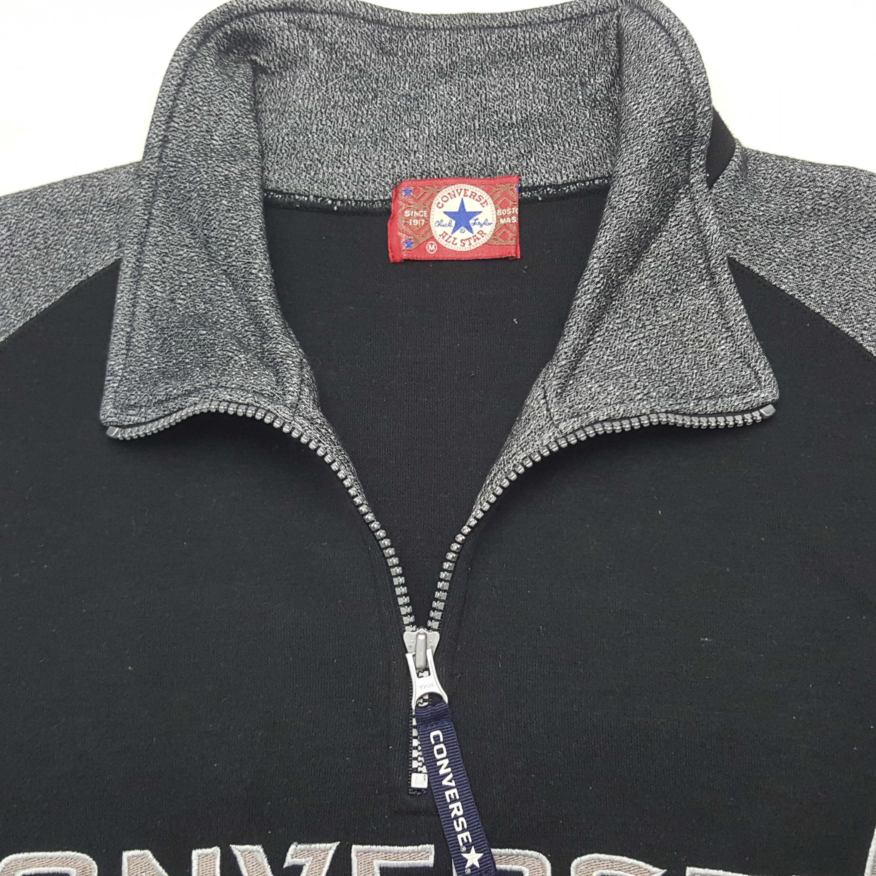 Converse × Vintage Vintage Converse Spell Out Half Zipper Sweatshirt Size US L / EU 52-54 / 3 - 4 Thumbnail