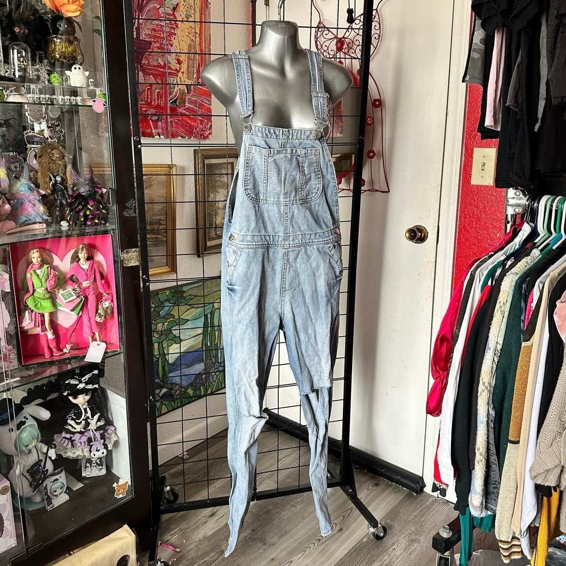 Other topshop moto overall blue jeans pants Size 32" / US 10 / IT 46 - 1 Thumbnail