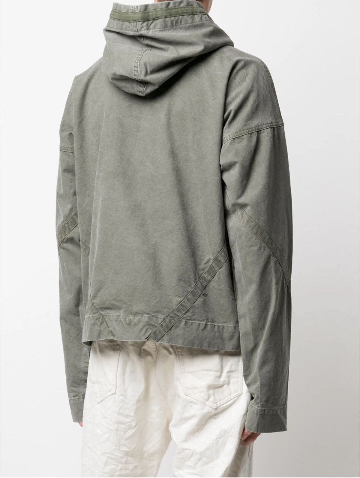 Greg Lauren Greg Lauren Diagonal-panel Detailing Cotton Hoodie Size US L / EU 52-54 / 3 - 4 Thumbnail