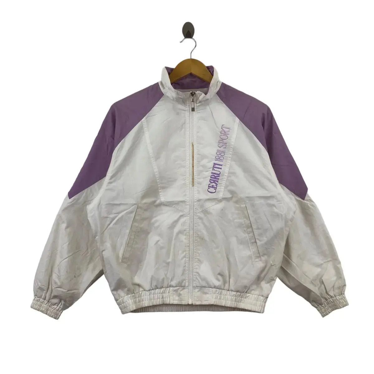 Cerruti 1881 × Vintage Vintage CERRUTI 1881 SPORT Biela Italy Outdoor Tennis Jacket Size L / US 10 / IT 46 - 1 Thumbnail