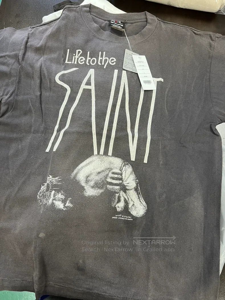 Saint Michael Saint Michael Jesus print washed black short sleeves Size US M / EU 48-50 / 2 - 1 Thumbnail