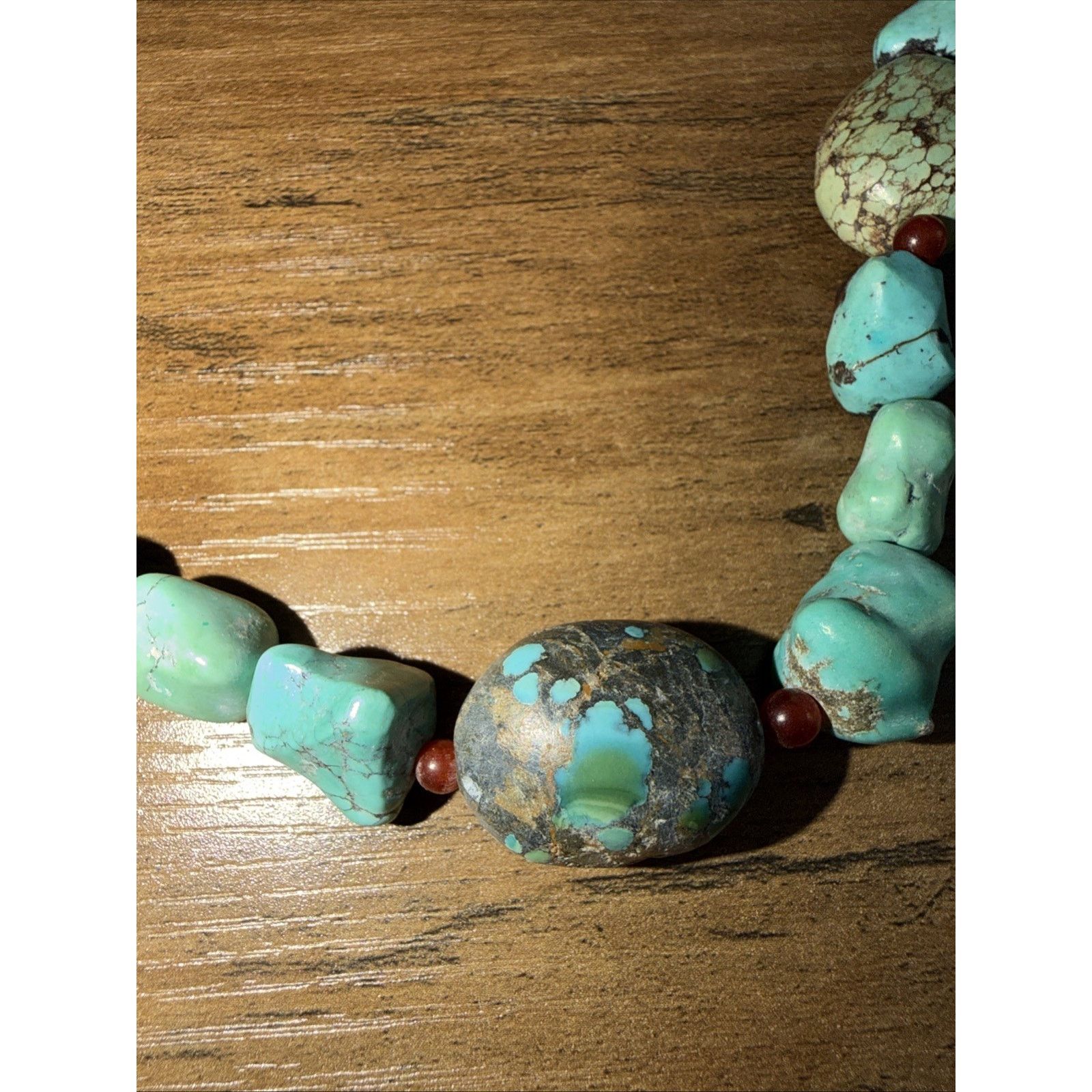 Other Genuine Turquoise Silver Necklace Handmade Southwest Native Size ONE SIZE - 2 Thumbnail