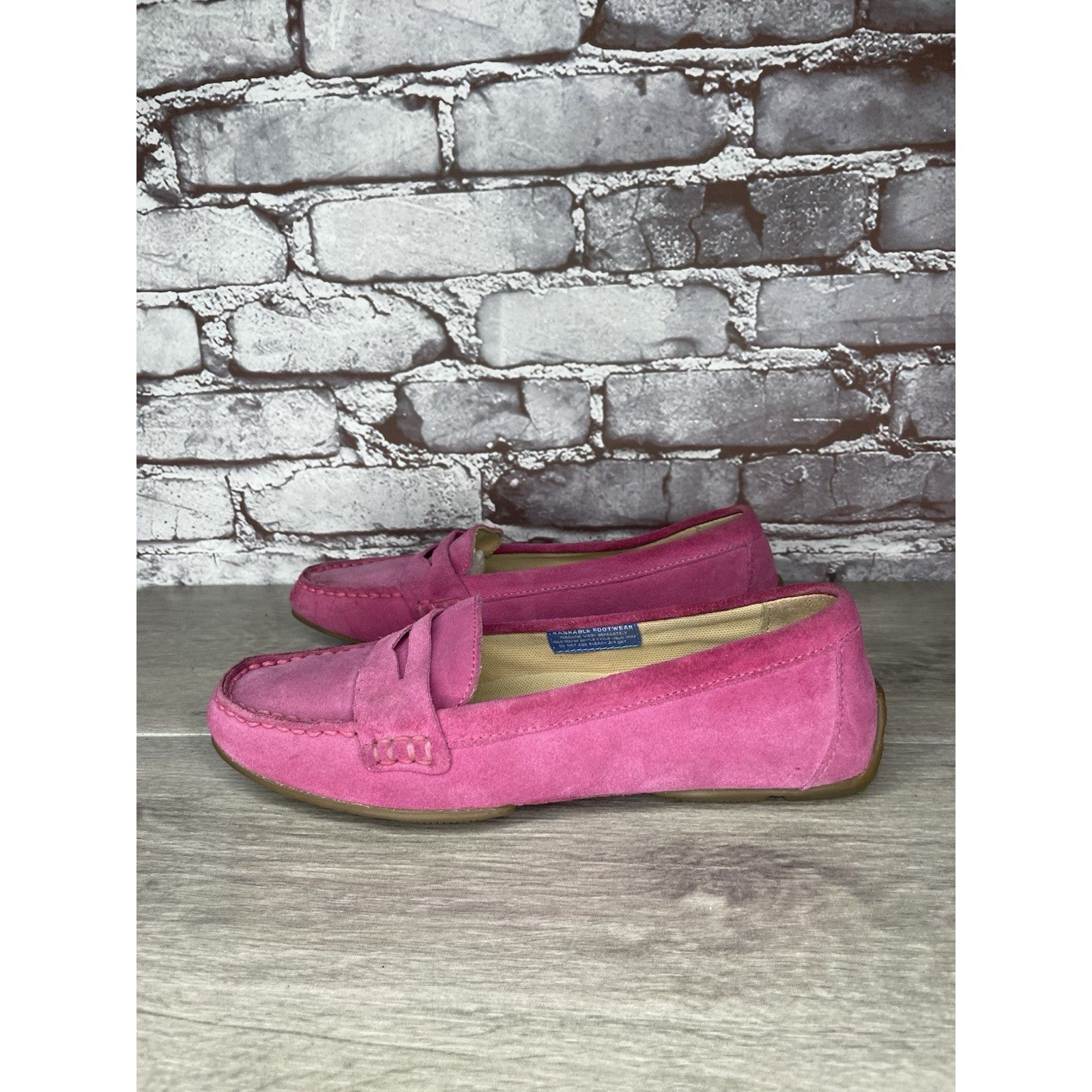 Rockport Rockport Fuchsia Pink Suede Leather Penny Loafer Driving Fla Size US 8 / IT 38 - 1 Thumbnail