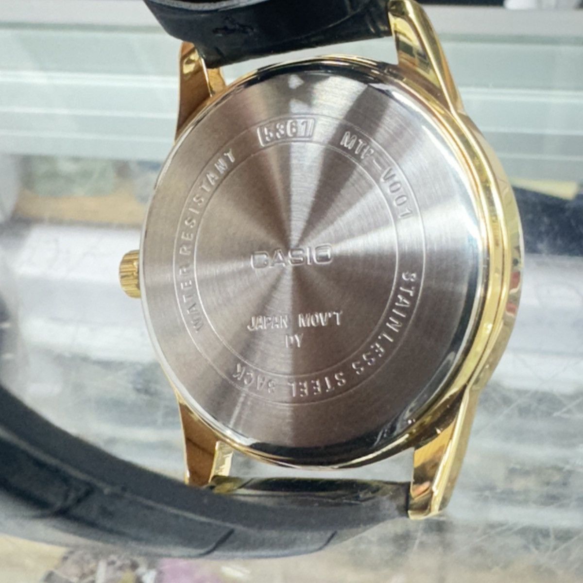 Casio Casio Men Wrist Watch with Leather Band Brown and Goldtone Size 38 - 4 Thumbnail