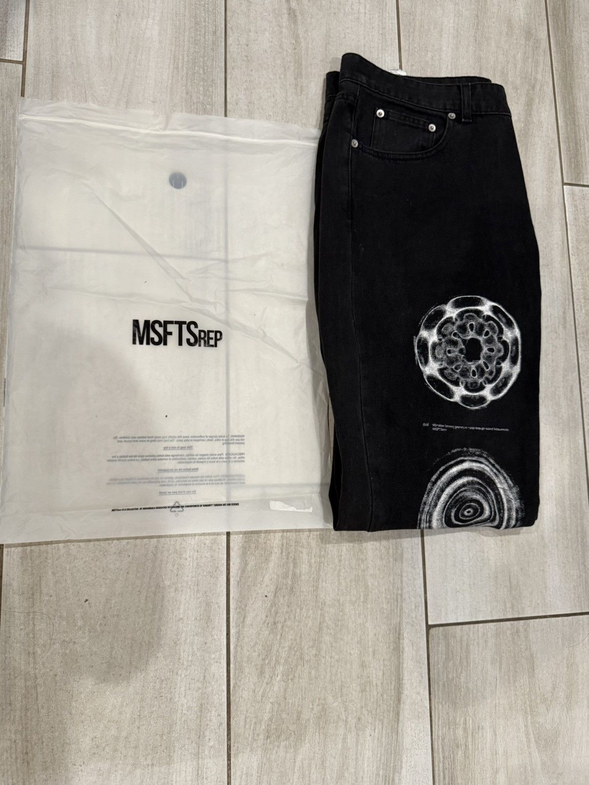 Jaden Smith × Msftsrep × Vintage msftsrep fw/22 vibration print jeans Size US 34 / EU 50 - 7 Thumbnail