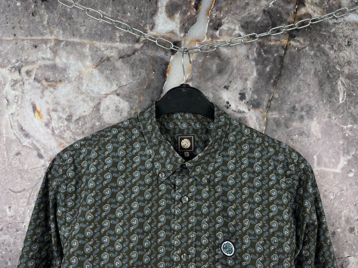 Pretty Green Pretty Green Paisley Print Button Up Shirt Green Long Sleeve Size US M / EU 48-50 / 2 - 2 Thumbnail