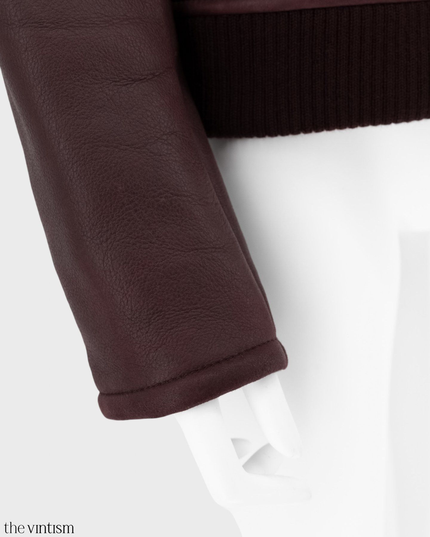 Joseph Joseph Burgundy Real Lamb Shearling Biker Jacket FR 38 S/M Size S / US 4 / IT 40 - 6 Thumbnail