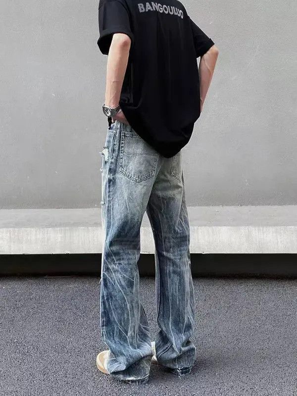 VIBE High Street Vintage Tie-Dye Lightning Ripped Jeans Size US 32 / EU 48 - 4 Thumbnail
