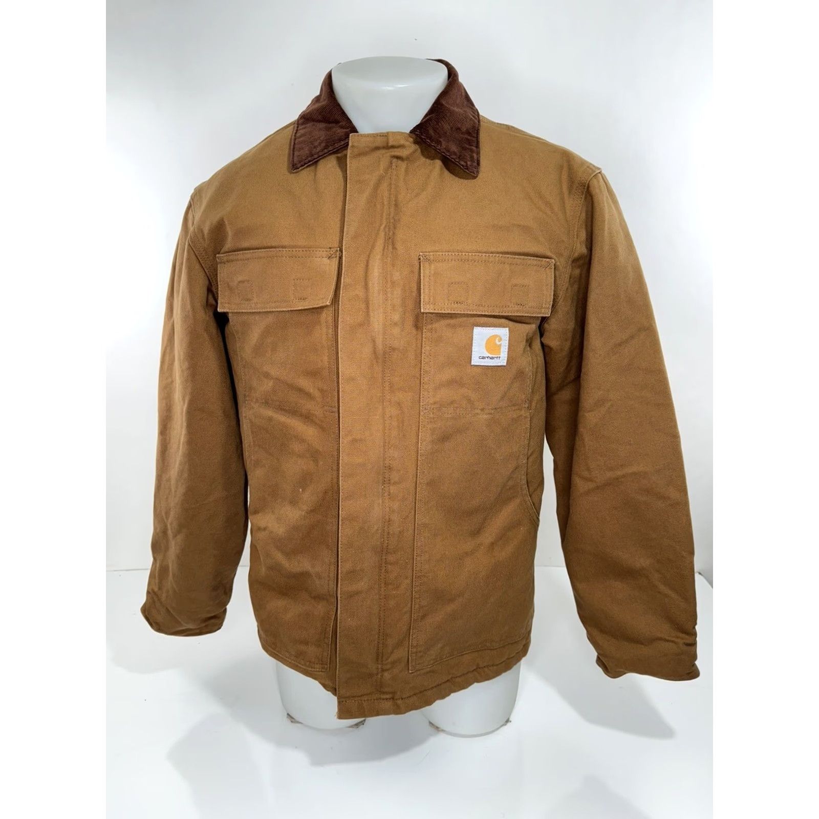 Carhartt Carhartt Canvas Cotton Mens S Ranch Field Lined Work Jacket Brown - 21" Pit 28" Length 24" Sleeve - Canvas Cotton Jacket Mens S Ranch Vintage? (no) Size US S / EU 44-46 / 1 - 2 Thumbnail