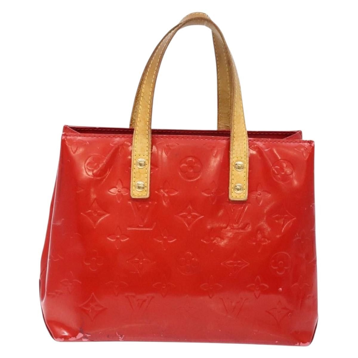 Louis Vuitton LOUIS VUITTON Monogram Vernis Reade PM Hand Bag Red Rouge Size ONE SIZE - 2 Thumbnail
