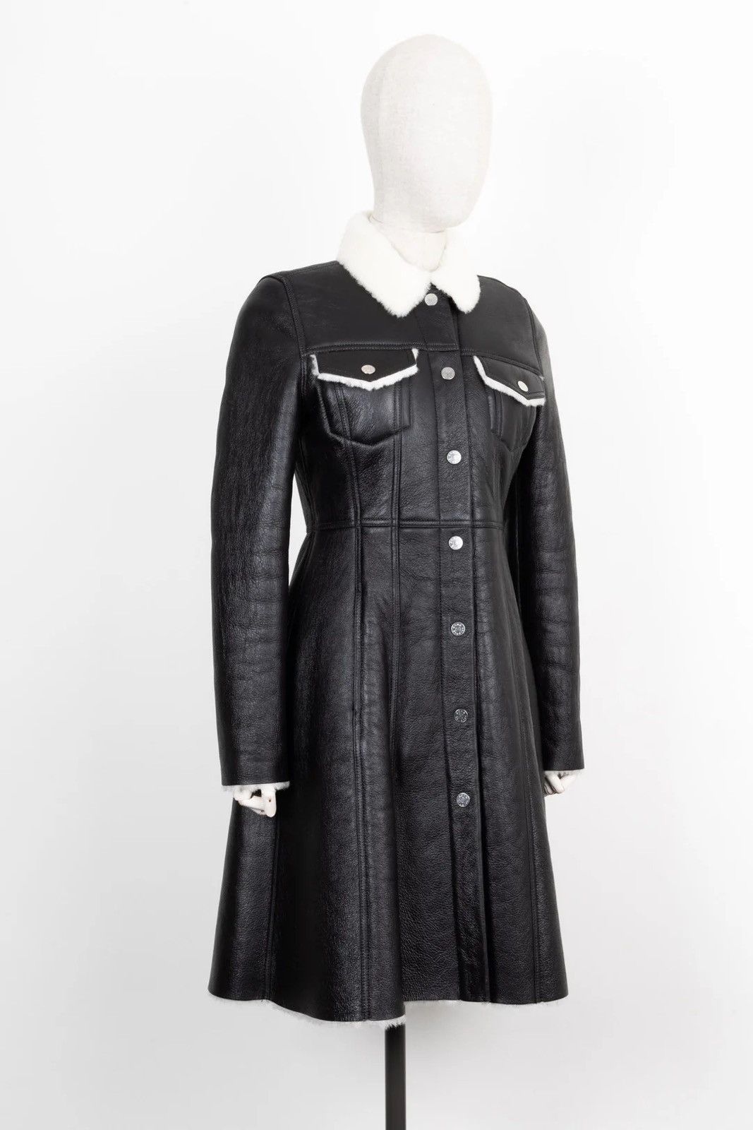 Acne Studios Acne Studios Luana Lamb Leather Shearling Coat Winter 2015 Size S / US 4 / IT 40 - 6 Thumbnail