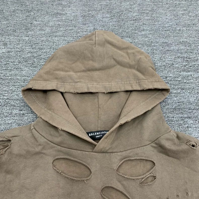 Balenciaga Balenciaga Brown Sabotage Hoodie Hoodie Size US M / EU 48-50 / 2 - 9 Thumbnail