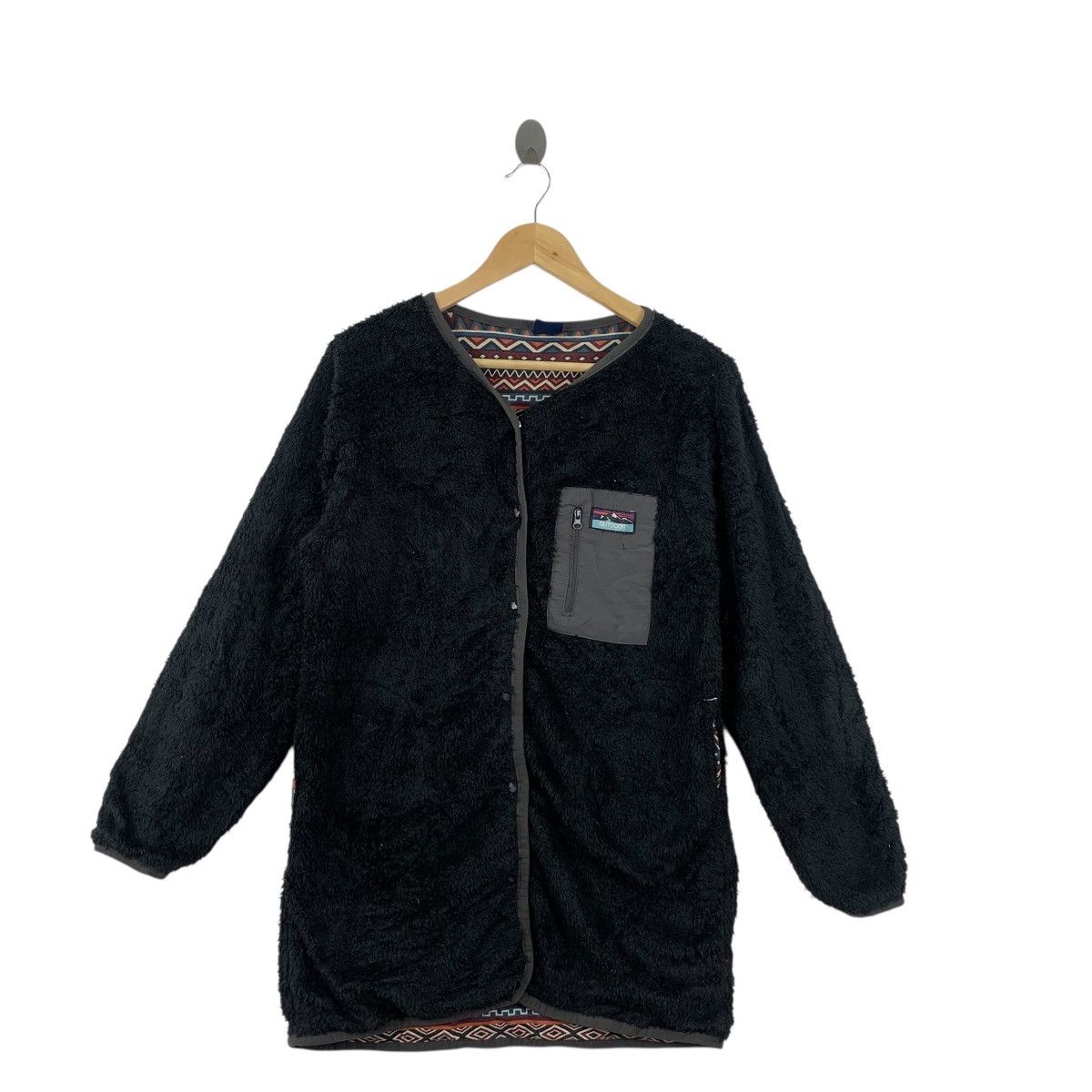 Other OUTDOOR USA Deep Pile Sherpa Over Print Aztec Fleece Jacket Size M / US 6-8 / IT 42-44 - 4 Thumbnail