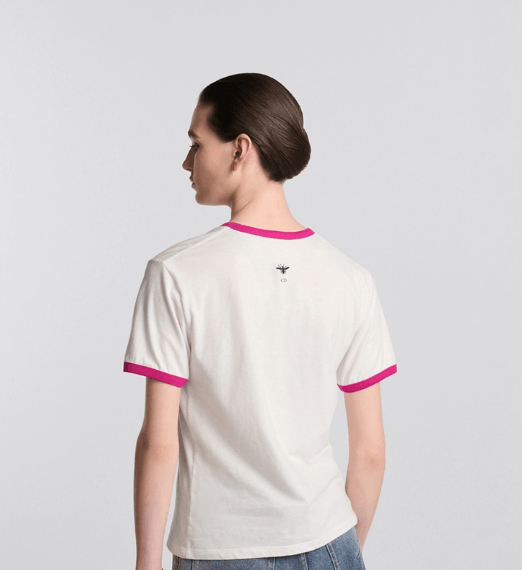 Dior o1w1db11225 453T40 T-Shirt in White/Fuchsia Size S / US 4 / IT 40 - 6 Thumbnail