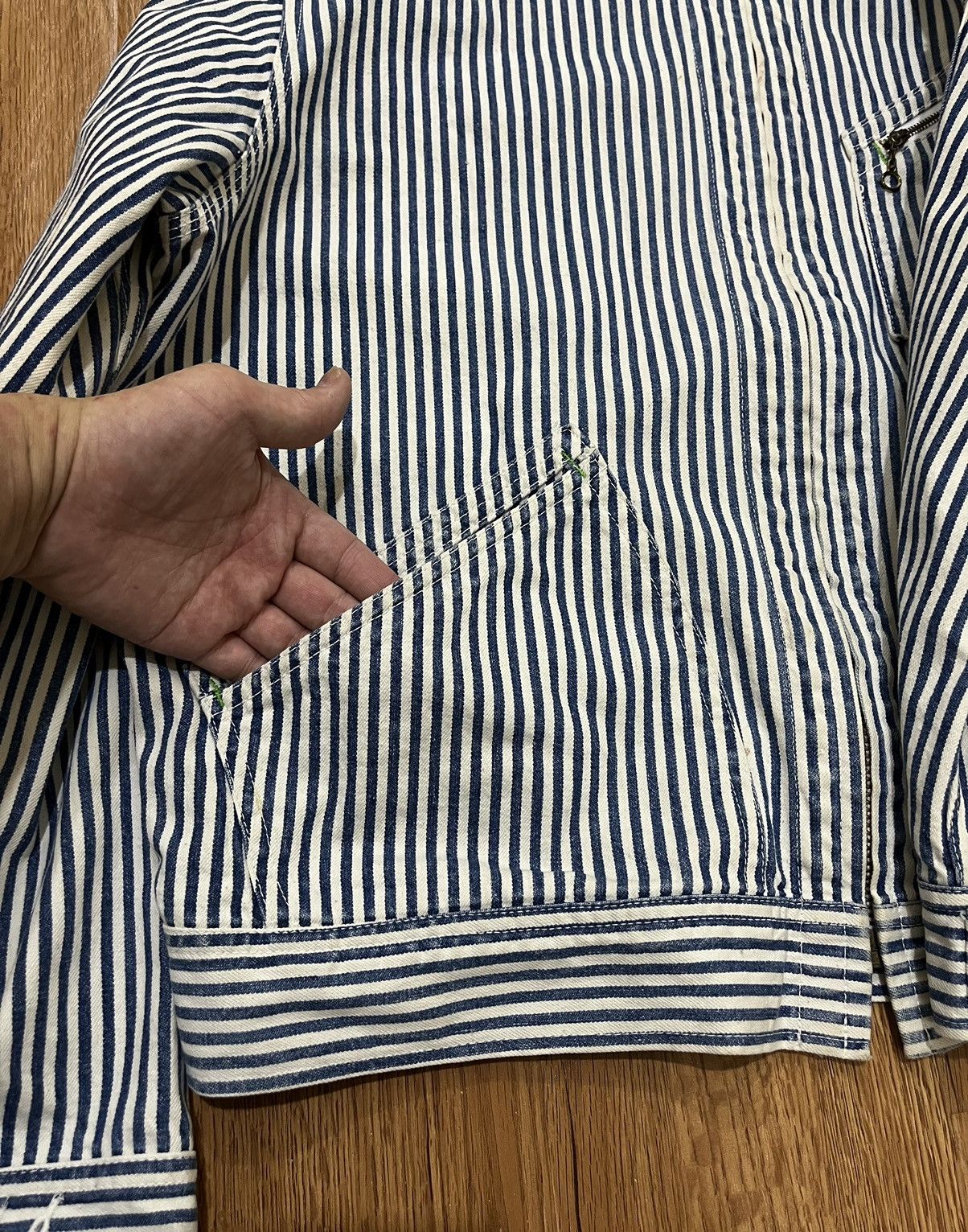 Vintage True Vintage 60s Workroom Hickory Stripe Work Jacket Size US L / EU 52-54 / 3 - 8 Thumbnail