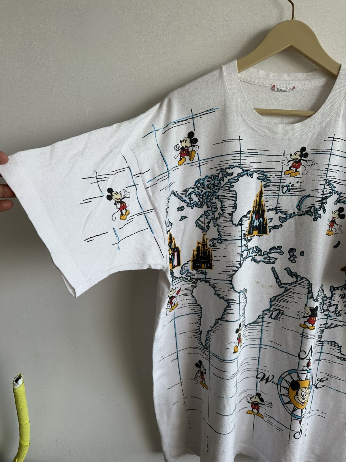 Mickey Mouse Vintage 90’s Disney Mickey Mouse All Over Print USA Tshirt Size US XL / EU 56 / 4 - 3 Thumbnail