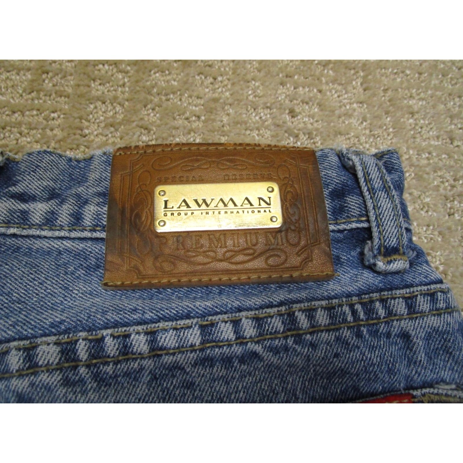 Vintage VINTAGE Lawman Jeans Women 27x30 Blue High Rise Western Mom Jeans Light Wash 90s Cowboys Womens Size 27" / US 4 / IT 40 - 6 Thumbnail