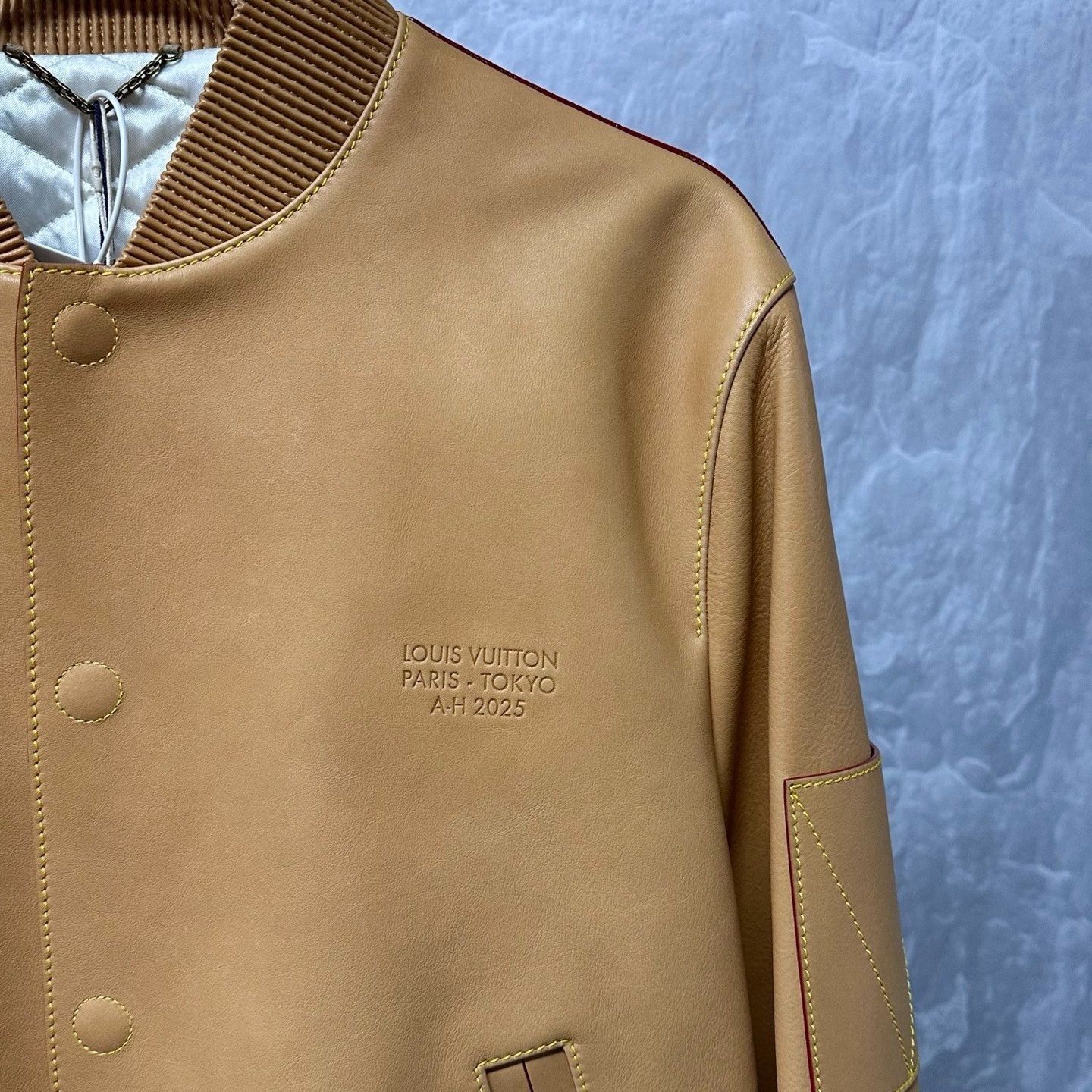 Nigo Louis Vuitton Nigo FW25 Embossed Logo Leather Jacket Size US XXS / EU 40 - 3 Thumbnail