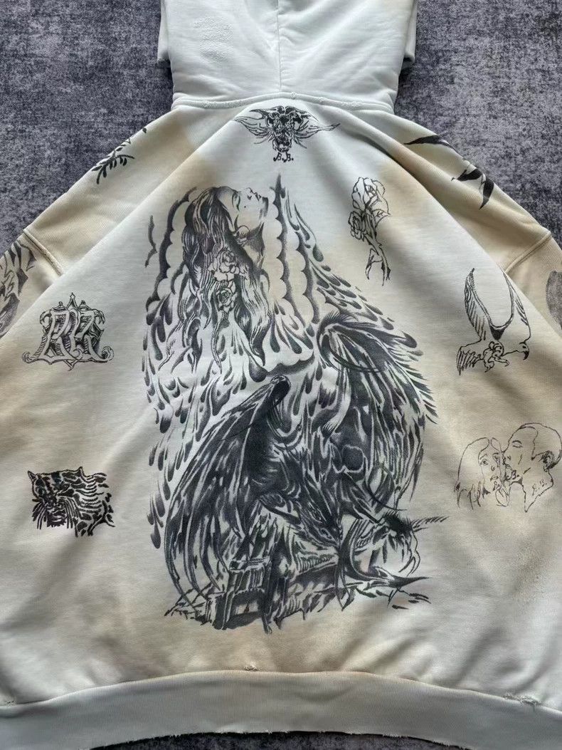 Balenciaga Balenciaga Tattoos, tattoos, graffiti, mud-dyed zipper jac Size US L / EU 52-54 / 3 - 5 Thumbnail