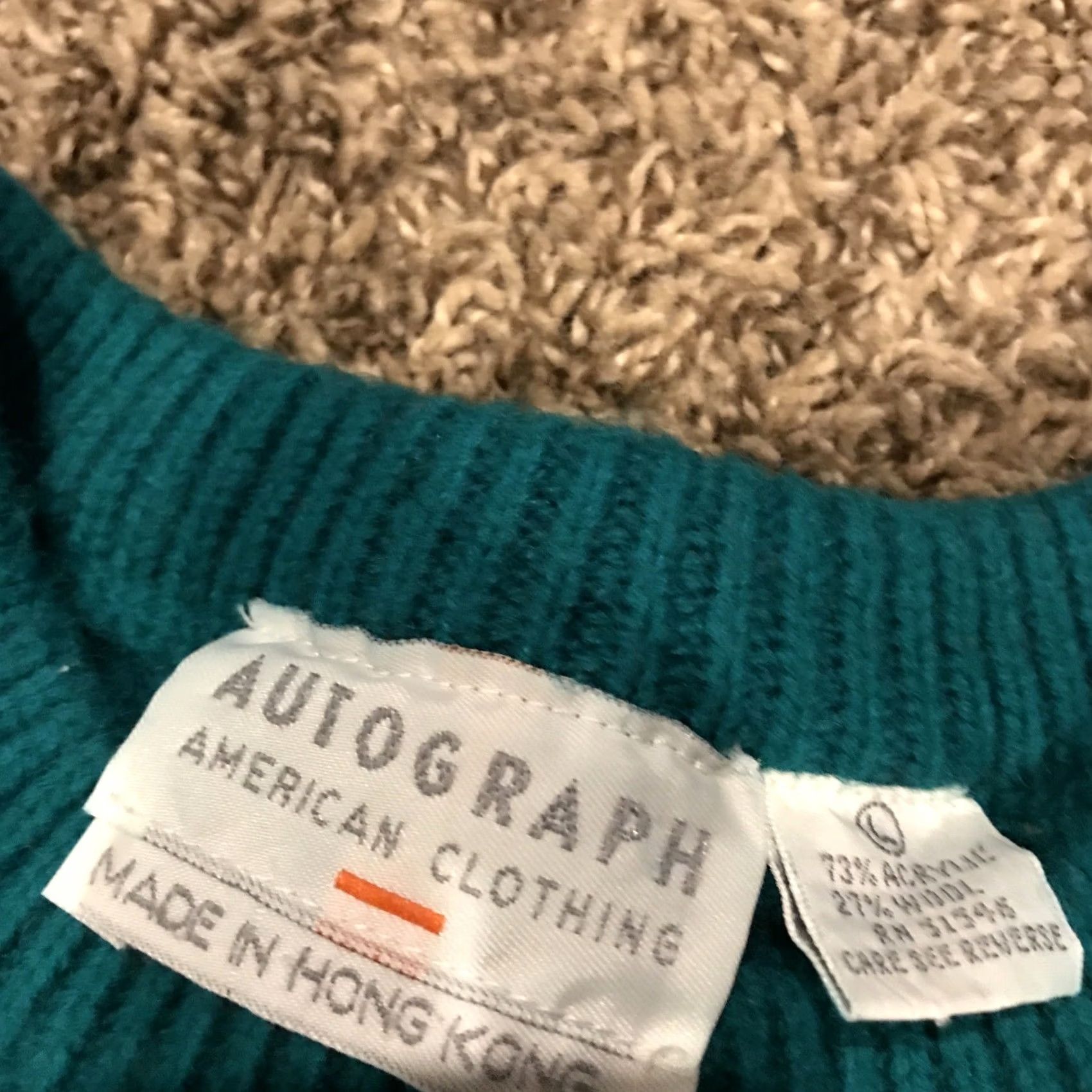 Vintage VTG Autograph American Clothing Sweater Cardigan Womens L Green Acrylic Heavyweight Knit Long Sleeve Collared Fall Winter Size L / US 10 / IT 46 - 2 Thumbnail