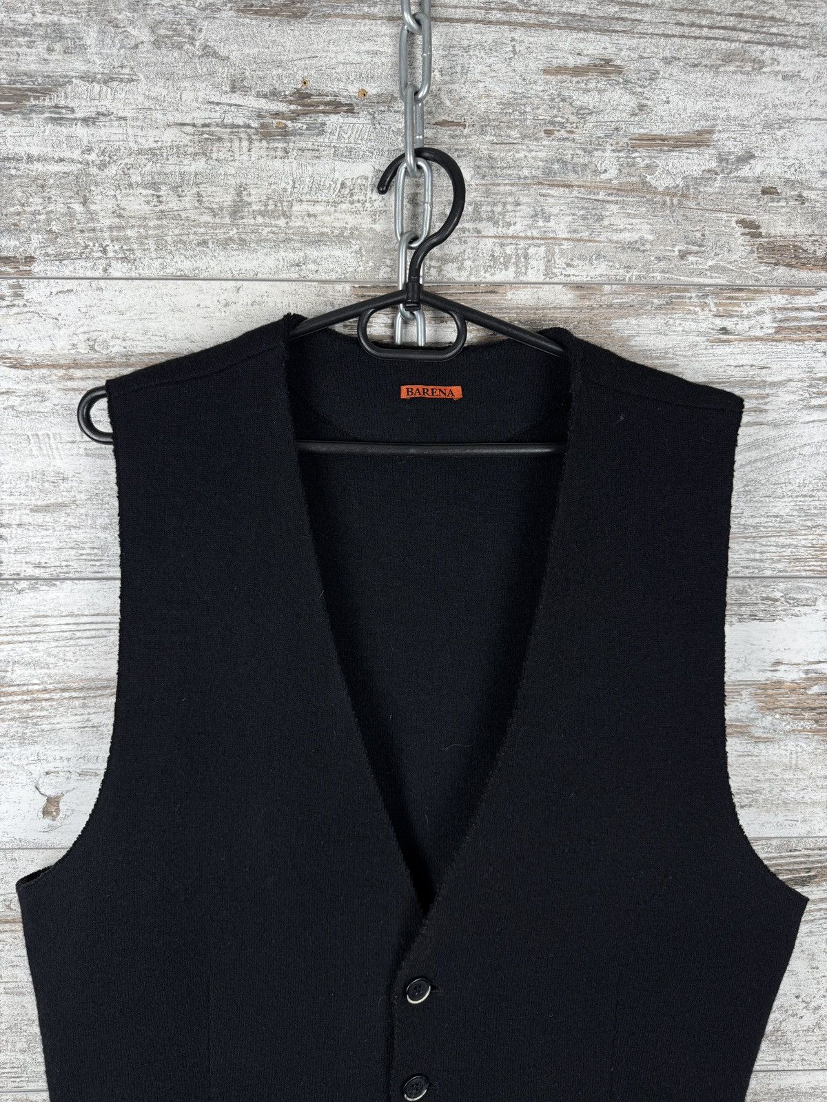Barena × Vintage Mens Vintage Barena Vest luxury black wool Lana jacket Size US XL / EU 56 / 4 - 2 Thumbnail