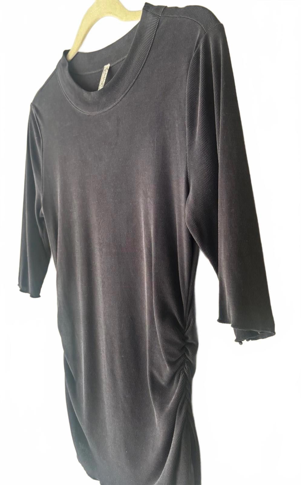 Free People Free People Black Short Sleeve Women's T-Shirt Size M / US 6-8 / IT 42-44 - 6 Thumbnail