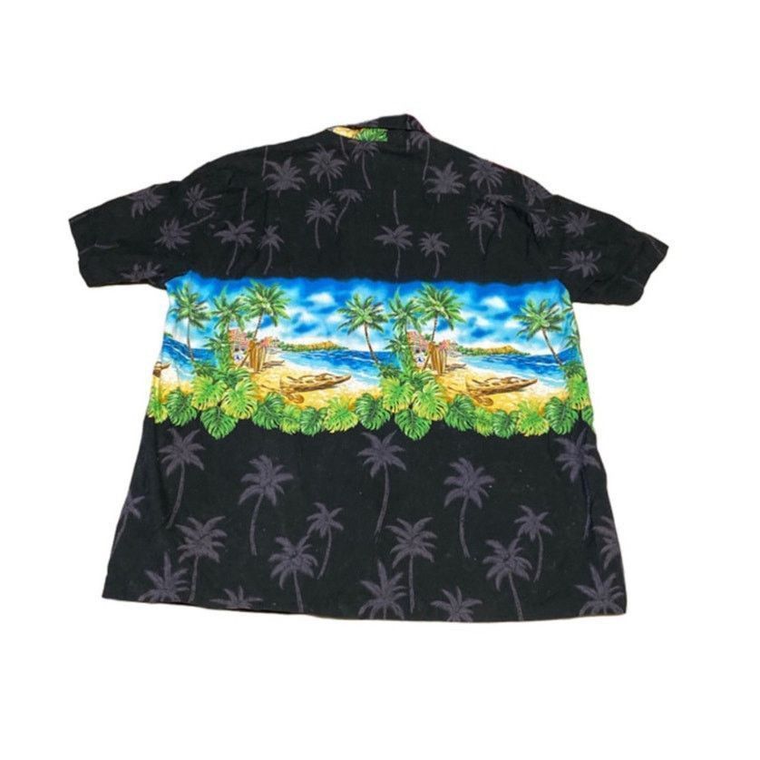 Other Vintage Hawaiian Aloha Shirt Palm Tree Beach Blue Hawaii XL Size US XL / EU 56 / 4 - 4 Thumbnail