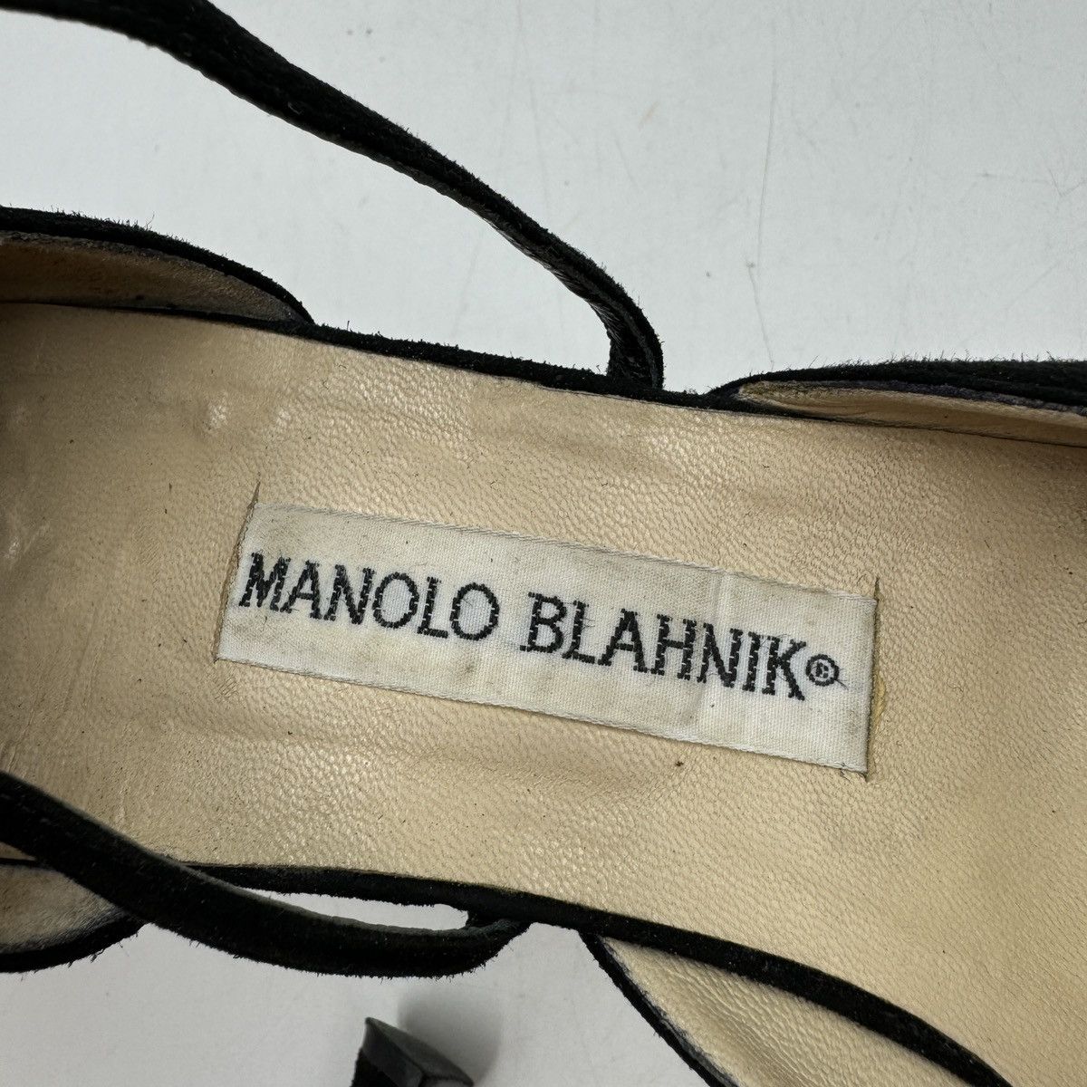 Manolo Blahnik Manolo Blahnik Black Suede Heels Size US 11 / IT 41 - 5 Thumbnail